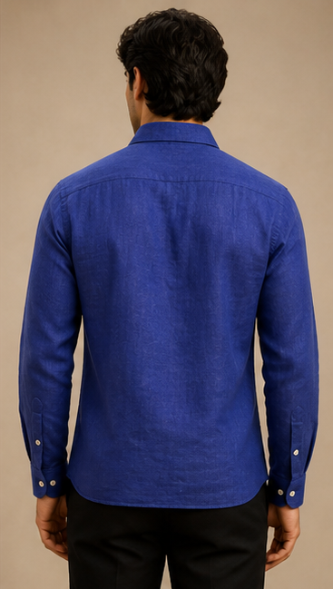 Cotton Blue Casual Shirts for Mens