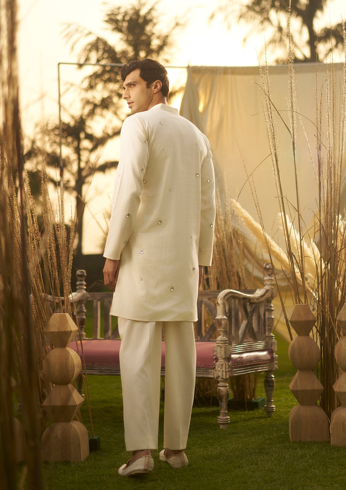 Ivory Polki Kurta Set