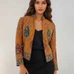 Handcrafted Embroidered Kashmiri Style Jacket – Mustard Multicolor