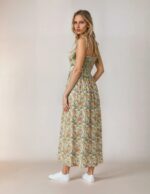 Yellow Floral Smocked Sundress - Image 2